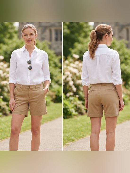 Tommy Hilfiger Pants - Tommy Hilfiger Khaki Women's Khaki Chino Shorts